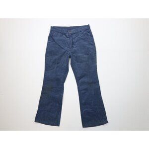 Vintage 70s Streetwear Mens 29x27 Distressed Flared Wide Leg Corduroy Pants USA
